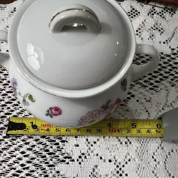Vintage Thomas Bavaria Sugar Bowl with rose design - Picture 12 of 14
